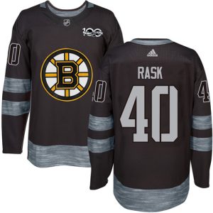 Kinder Boston Bruins Eishockey Trikot Tuukka Rask #40 Authentic Schwarz 1917-2017 100th Anniversary